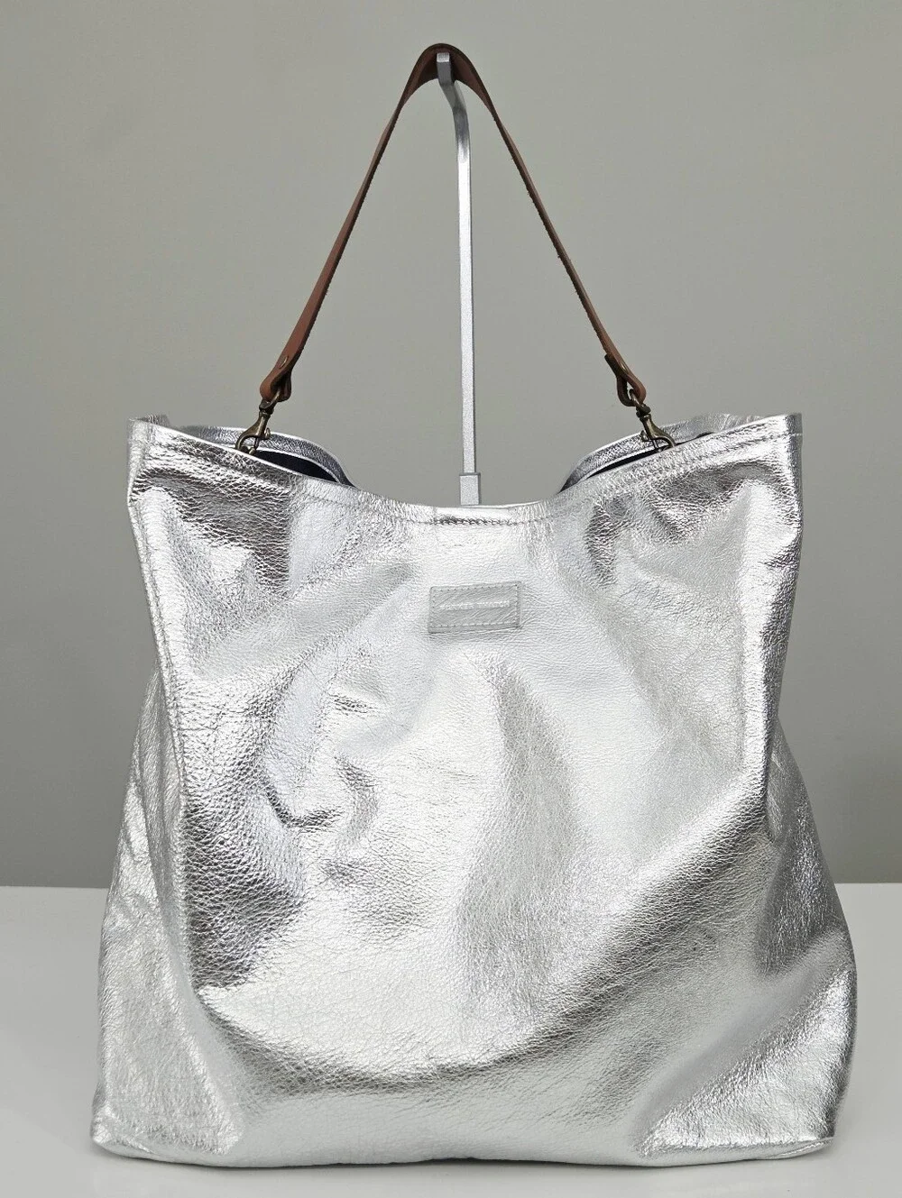 EXCELLENT PARKER THATCH XL JANE BAG - LEATHER SILVER - Picture 4 of 8